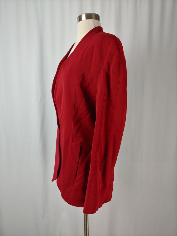 Vintage 90s COMME CA des halles Red Wool Avant Ga… - image 5