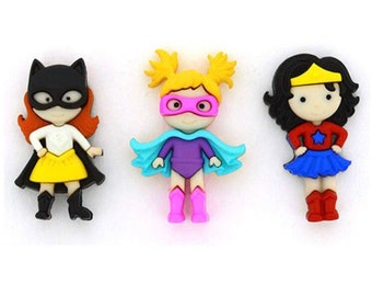 Imanes de empoderamiento femenino / Juego de tres imanes de superheroínas / Imanes de amistad