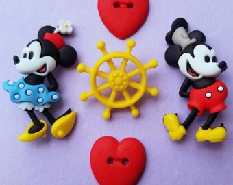 Imanes Disney Steamboat Willie / Imanes Everything Mickey / Juego de cinco imanes Disney / Imanes de animales / Mickey Mouse