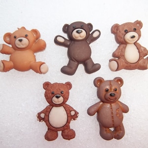 Stuffed With Love Magnets / Set of Five Teddy Bear Magnets / Animal Magnets