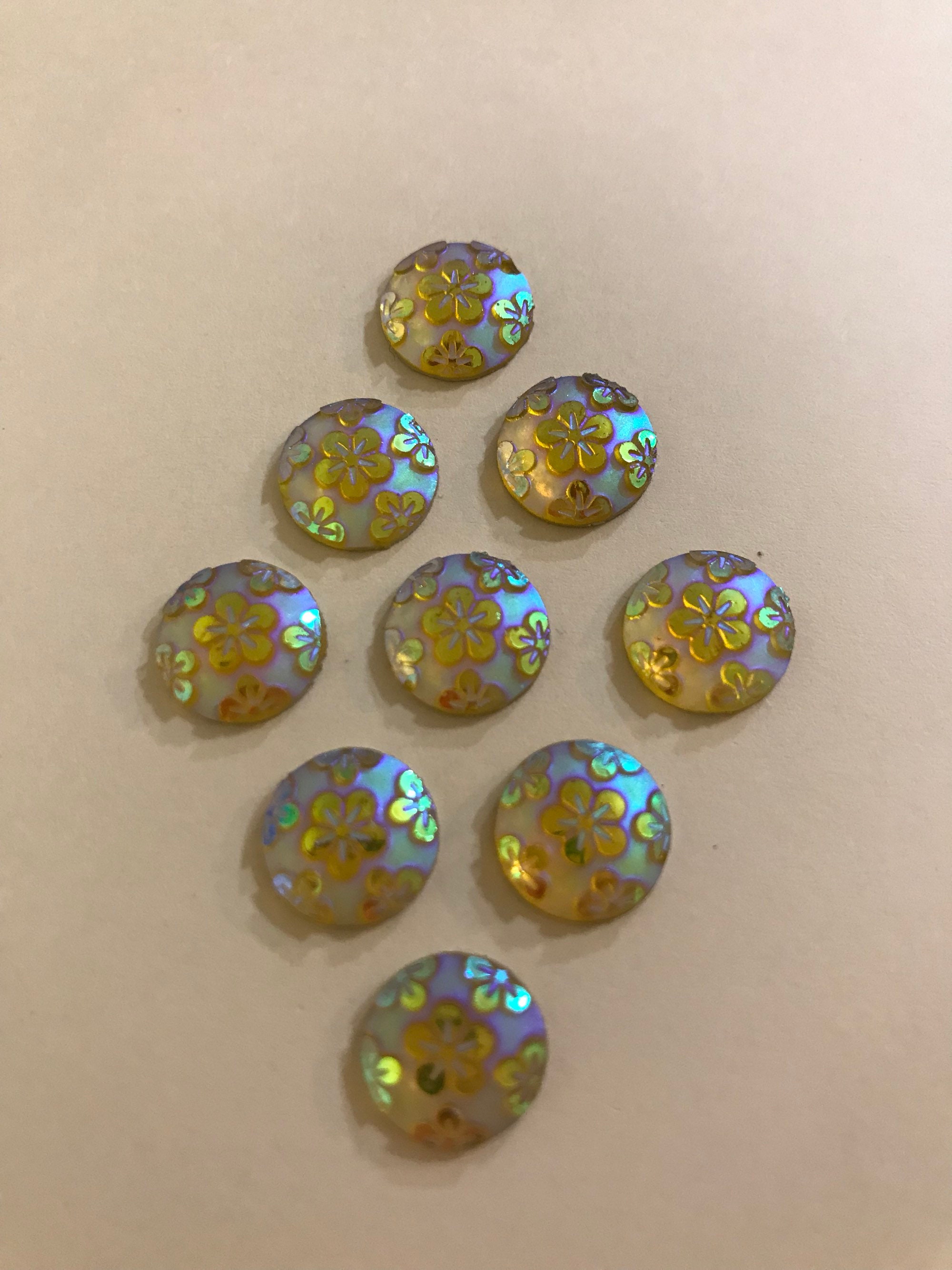 Gold Sparkle Push Pins / Set of Nine Push Pins / Decorative Etsy