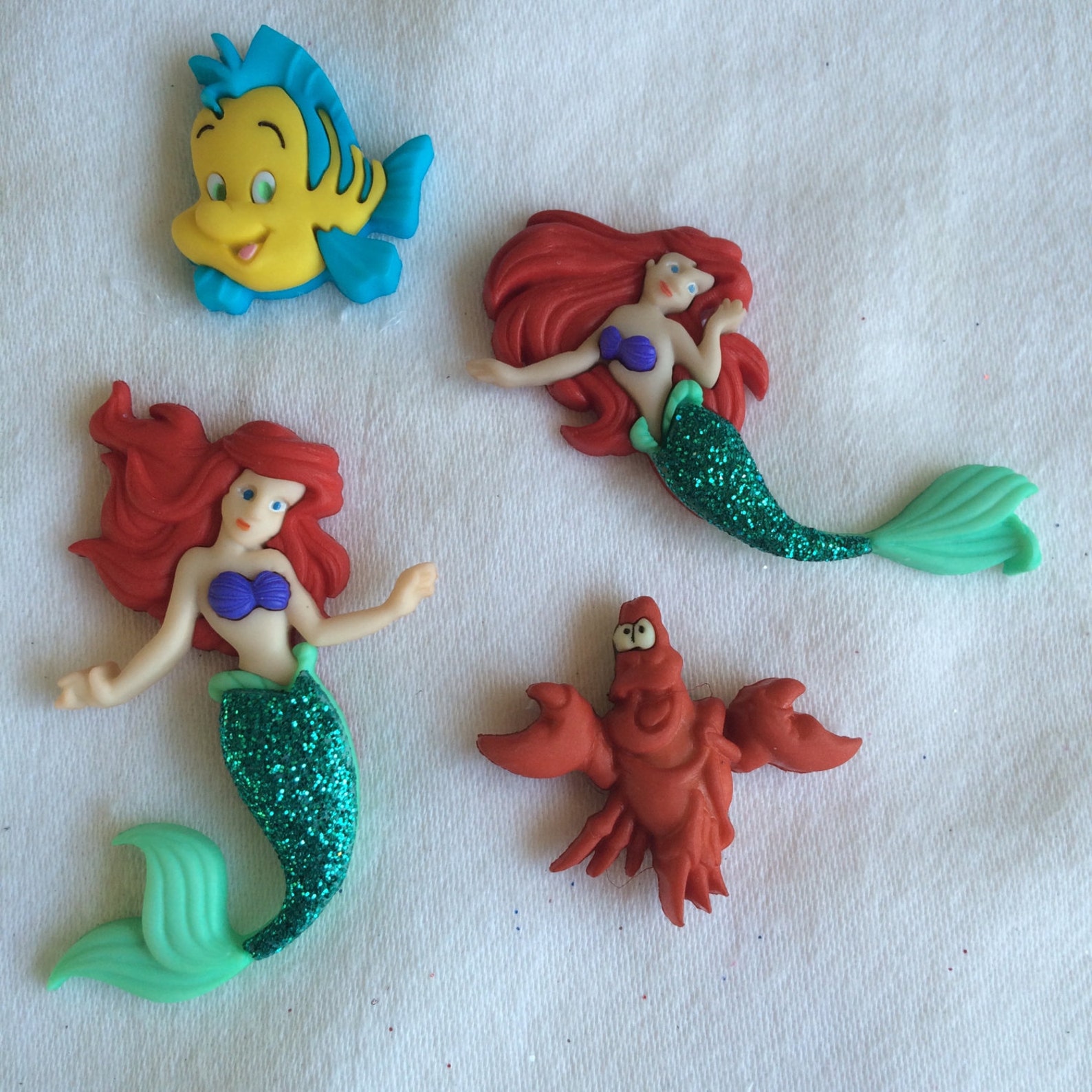 DISNEY Little Mermaid Magnets / Set of Four DISNEY Magnets / | Etsy