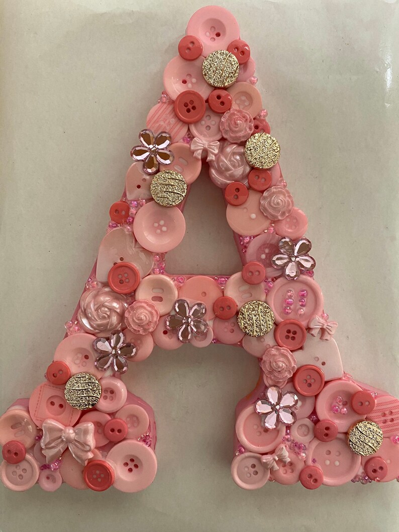 Beautiful Button Letter / Button Monogram Letter / Button Wall | Etsy