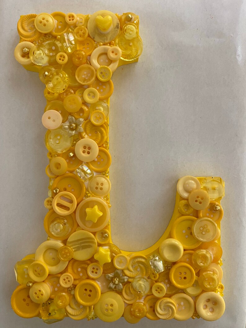 Beautiful Button Letter / Button Monogram Letter / Button Wall | Etsy
