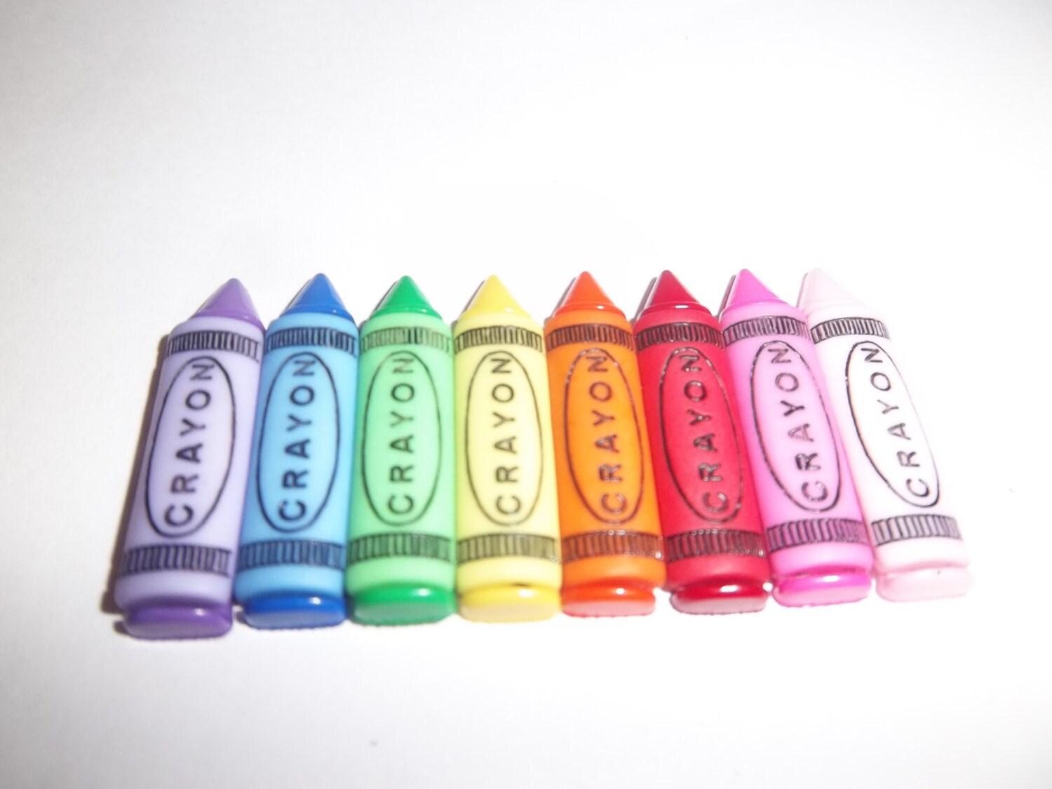 A Rainbow of Color / Set of Eight Crayon / Etsy