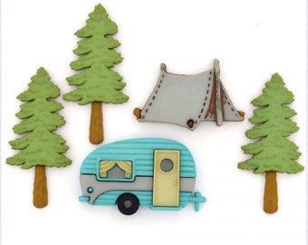 Imanes de aventura / Juego de cinco imanes para exteriores / Imanes de camping / Regalo para anfitriones / Regalo de inauguración de casa / Imanes de oficina