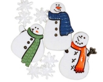 Los tres imanes de muñecos de nieve / Juego de ocho imanes con temática invernal / Imanes de muñecos de nieve / Imanes para nevera / Imanes de cocina