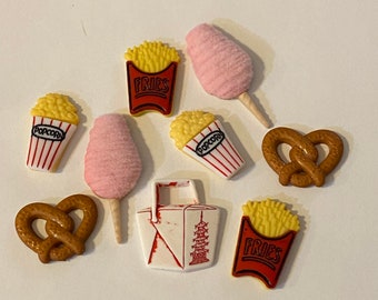 Imanes para la hora de la merienda / Juego de nueve imanes / Imanes de comida / Imanes para el almuerzo / Regalo para anfitriones / Regalo de inauguración de casa / Imanes para la oficina