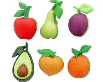 Imanes de productos frescos de la granja / Juego de seis imanes / Imanes de comida / Imanes de frutas / Regalo para anfitriones / Regalo de inauguración de casa / Imanes para la oficina