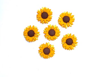 Imanes de girasol / Juego de seis imanes / Imanes de otoño / Imanes de naturaleza / Regalo para inauguración de casa / Imanes para nevera / Imanes para oficina