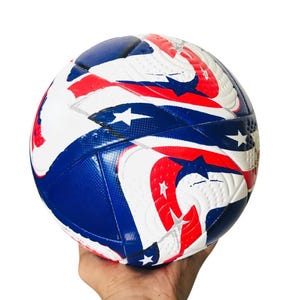 Would Cup 2025 Leather| Trump Soccer Ball | Standard Size 5 | PU Material |  | Butyl Bladder | American Addition Made In Sialkot.