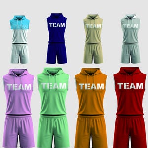 Basketball jersey mockup set editable sports uniform design cdr, pdf, png, jpg