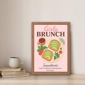 Adorable Avocado Toast Brunch Wall Art