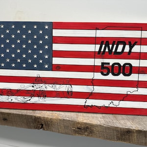 Indy 500 Painted Flag