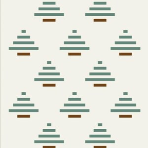 Patrón de manta de punto grueso con diseño de árboles de Navidad