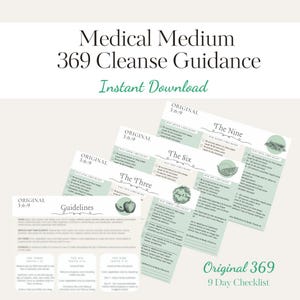 Advanced 369 Cleanse Checklist | Medical Medium | Printable Liver