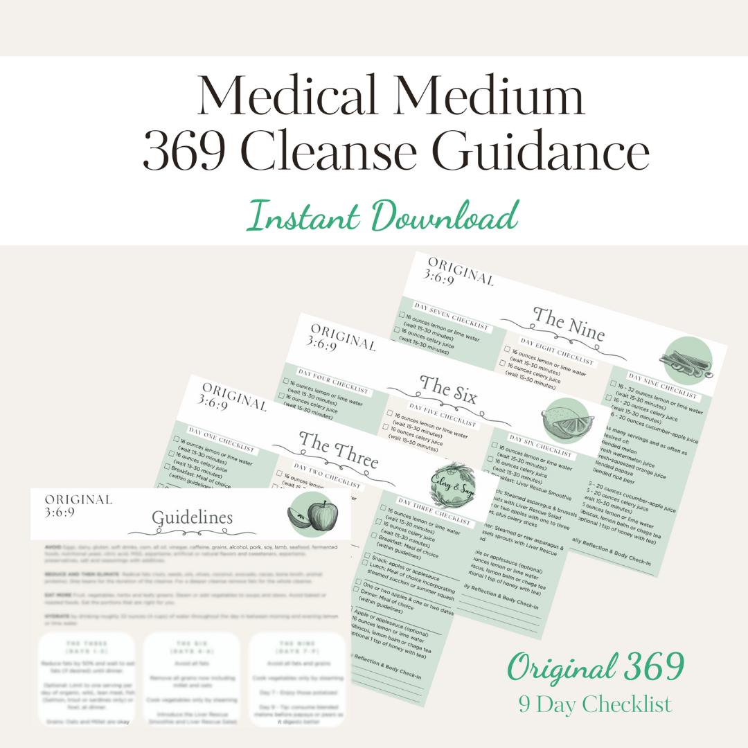 Medical Medium Original 369 Cleanse Checklist | Printable Liver