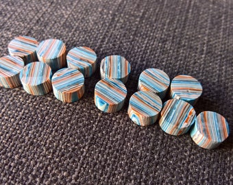 Guitar Fret Inlay Dots markers raw Fordite Detroit agate jewelry making 10mm