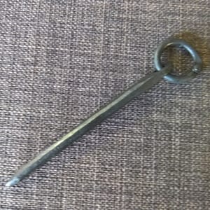 Cloak ring pin fibula viking Norse medieval forged iron blacksmith reenactment LARP cosplay