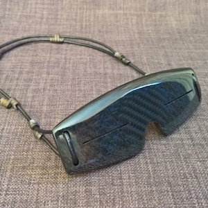 carbon fiber eskimo snow goggles hand made steampunk dieselpunk cosplay micarta
