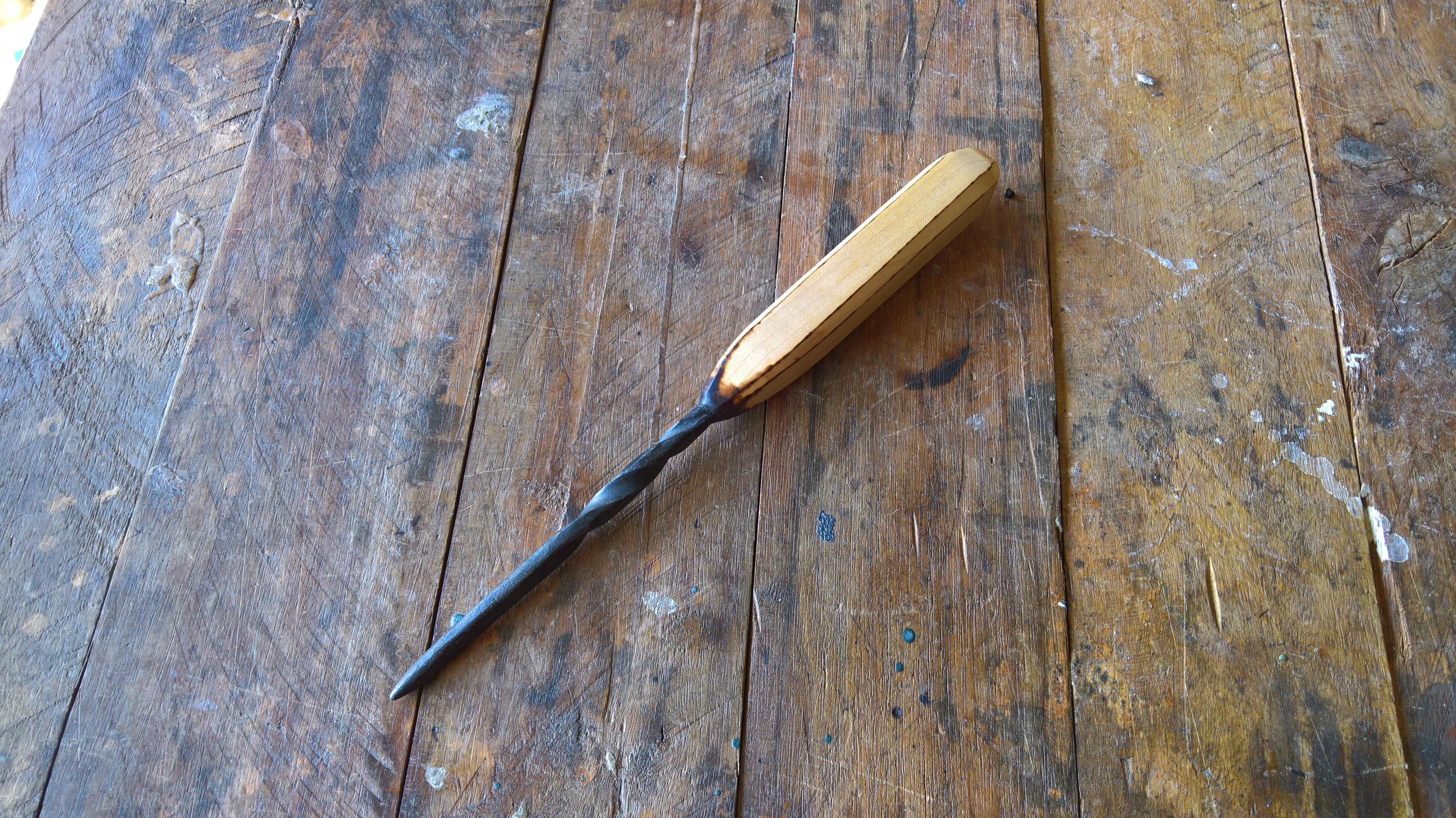 Wand forged iron Maple wood handmade wicca magic craft Pagan Witch spell spirituality