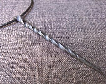 Wand necklace forged iron handmade wicca magic craft Pagan Witch spell satanic metal blacksmith