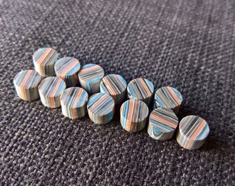 Guitar Fret Inlay Dots markers raw Fordite Detroit agate jewelry making 7mm