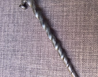 Wand rams horn necklace forged iron handmade wicca magic craft Pagan Witch spell satanic metal blacksmith