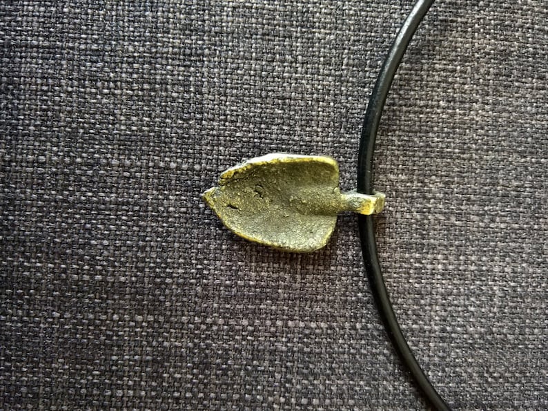 Creepy deformed face pendent necklace hand made bronze
