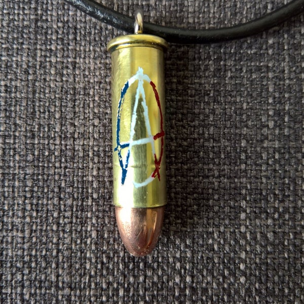 38 Real Bullet pendant necklace Paris peace symbol