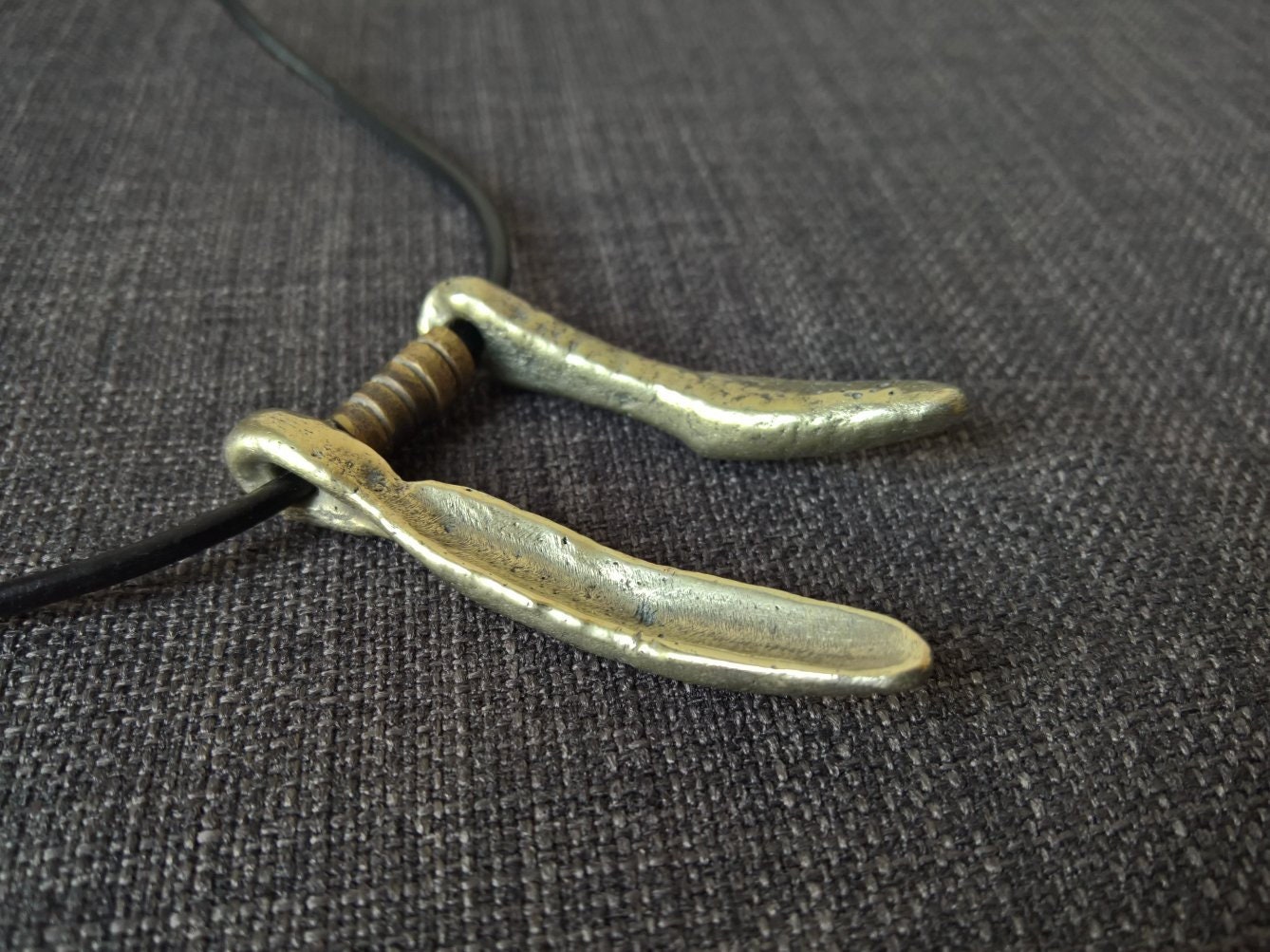 Celtic woad grinder pendant necklace hand cast bronze tribal Etsy