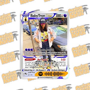BabyTron Holografische Sammelkarte – Limitierte Auflage Rap Sammlerstück, Iced Out Fan Art, seltener Hip Hop Merch mit Glitzerfinish