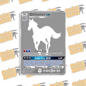Deftones White Pony Holographische Sammelkarte - Sammelbares Bandkunstwerk, glänzende Folienoberfläche, Limitierte Auflage Fan Merch Geschenk