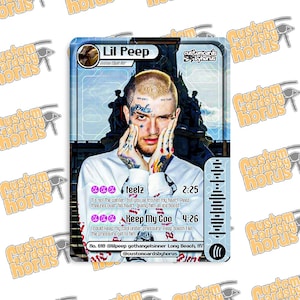 Lil Peep holografische Sammelkarte Emo Rap gbc gothboiclique