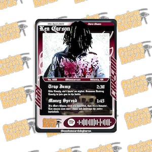 Ken Carson - More Chaos Holographic Trading Card – Seltenes Untergrund Rap Sammlerstück, Opium Fan Art, Limitierte Auflage, Glitzerästhetik