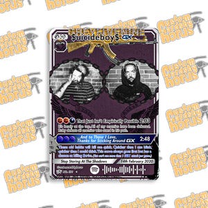 Tarjeta holográfica SuicideboyS "Deja de mirar las sombras" g59 gris59 gris cinco nueve