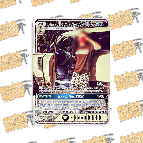 smokedope2016 Holographic Trading Card – Rare Underground Rap Collectible, sd2k16 Fan Art, Limited Edition