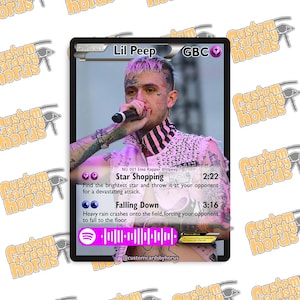Lil Peep Star Shopping holografische Sammelkarte Emo Rap gbc gothboiclique