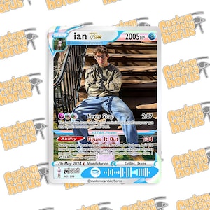 Cartes à collectionner holographiques d'ian - rare collection de rap underground, fan art hip hop, esthétique scintillante en édition limitée