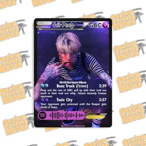 Cartes à collectionner holographiques Lil Peep emo rap gbc gothique