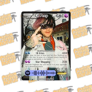 Lil Peep Star Shopping holografische Sammelkarte Emo Rap gbc gothboiclique
