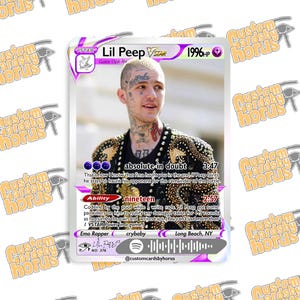 Lil Peep Heulsuse holografische Sammelkarte Emo Rap gbc gothboiclique