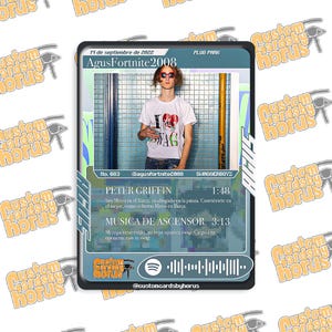 AgusFortnite2008 Holographische Sammelkarte - Seltenes Untergrund Rap Sammlerstück, Swaggerboyz Fan Art, Limitierte Edition Schuppen-Theorie