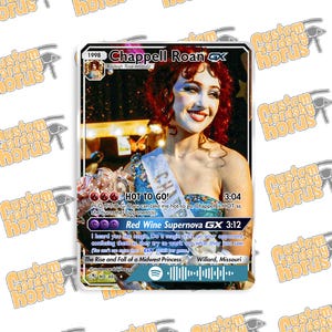 Chappell Roan Holographische Sammelkarte - Sammlerstück Pop Icon Art, Limitierte Auflage Fan Merch, Ästhetische Karte mit Glitzer-Finish