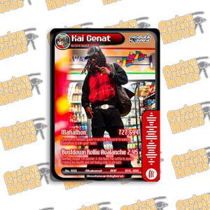Kai Cenat Holographic Trading Card – Rare Streamer Collectible, YouTuber AMP Fan Art, Limited Edition Glitter Aesthetic