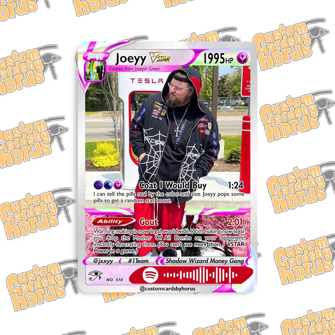 Joeyy Holographic Trading Card – Limited Edition Rap Collectible - Etsy