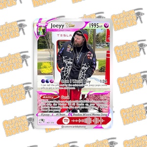 Carte à collectionner holographique Joeyy - Rare collection de rap underground, fan art du Shadow Wizard Money Gang, édition limitée Shed Theory