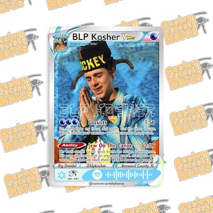 BLP Kosher Holographische Sammelkarte - Limitierte Auflage Rap Sammlerstück, Fan Art, seltenes Glitzer-Finish Hip Hop Merch