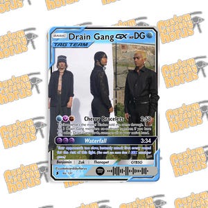 Drain Gang Holographische Sammelkarte – Seltenes Untergrund Rap Sammlerstück, Drain Gang Fan Art, Limited Edition Bladee Ecco2k Thaiboy Digital