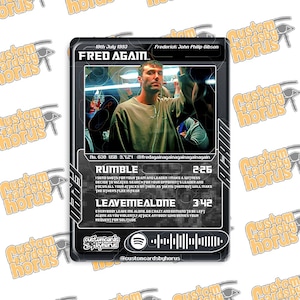 Fred novamente... cartão de troca holográfico UK Underground DJ techno DNB